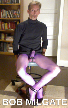 ROBERT RICHARD MILGATE PURPLE PANTYHOSE AND HEELS - N