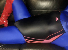 Pink and Black Adidas Swimsuit Outfit - N