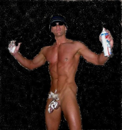 Horny Nude Stripper Derek Tyson Exposes his Hard 9 Inch Cock - N