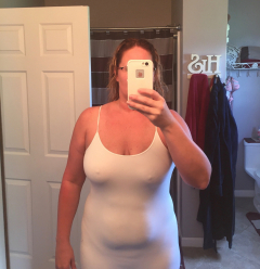 Hot BBW wife with big nipples, sexy belly and hairy pussy - N