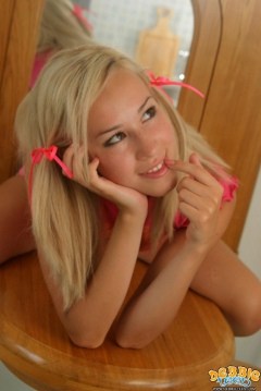 18yo Debbie in pink clothes - N