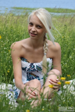 Naked girl outside - N