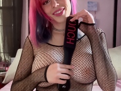 Mexican babe reveal big boobs in webcam