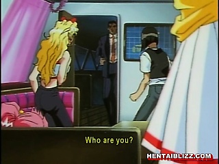 Caught hentai brutally orgy by black mask men