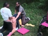 Rough threesome in the meadow