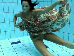 Krasula Fedorchuk hairy babe in the pool