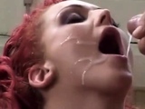 Redhead amateur MILF facial cumshot