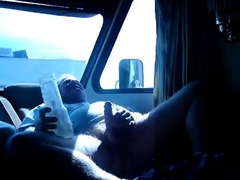 Truck driver masturbating
