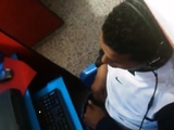 Str8 spy guy cum in his hand in cyber cafe