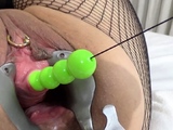 Mature Pee hole fucking with dildo and urethral play