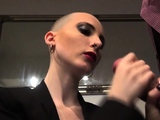 German skinhead teen get cum on head after blowjob