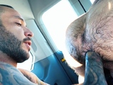 Muscled DILF fisted after anal eating