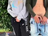 Straightbait amateur twink receives a gay bj