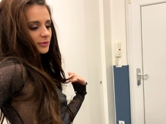 Sexy Small Tit Brunette Teen Sucks And Fucks