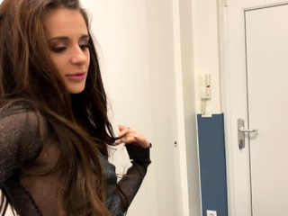 Sexy Small Tit Brunette Teen Sucks And Fucks