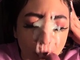 Pov homemade amateur facial cumshot and blowjob