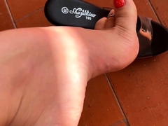 Maitresse Madelines solo foot fetish POV