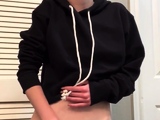 Amateur young teen solo masturbation on her livingroom