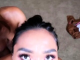 Brunette seductress working her big boobs and hot ass