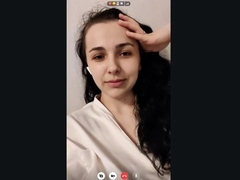 Cute Curly Brunette Solo Webcam Masturbation