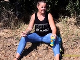 Pee Adventures - Pissing her jeans while talking with her