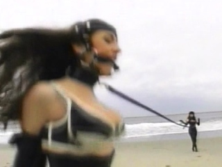 Brunette slave girl enjoys the harsh fetishes of a bdsm game