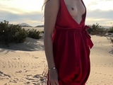 Busty brunette solo masturbation