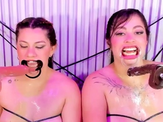 Fetish lesbian toying