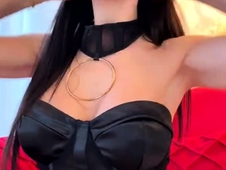 Brunette amateur babe strips off and masturbates