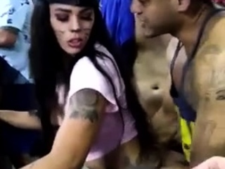 Fucking in front of all friends at Carnival Party