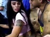 Fucking in front of all friends at Carnival Party