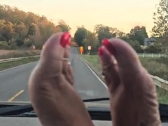 Three milfs and guy in foot fetish orgy