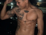 Muscle Latino boy Lucian Reed shows off his hot body