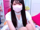 Asian Sweet Teen black sock masturbation