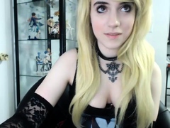 Curly Blonde Teen Records Solo Dildo Masturbation More at