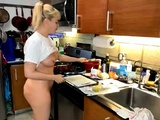 Amateur blond girl with big boobs getting fucked
