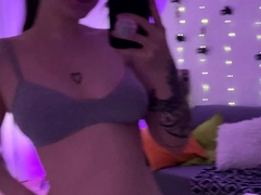 Close up teen foot worship