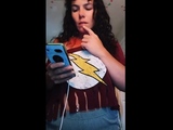 Cute amateur brunette naughty in solo jerking show on camera
