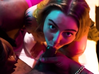 Hardcore interracial blowjob and drilling