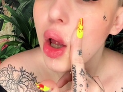 Amateur adorable blonde and brunette girls doing blowjob