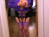Sexy amateur mature blonde gives a great handjob at cum