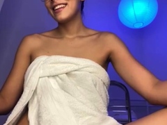 Busty brunette solo masturbation