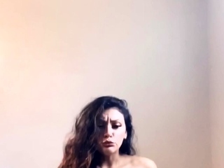 Busty brunette solo masturbation
