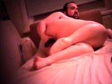 Chubby Bear Daddy Plays With Two Dildos