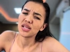 Cute curly brunette solo webcam masturbation