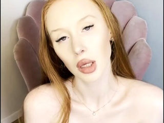Busty redhead gives you JOI